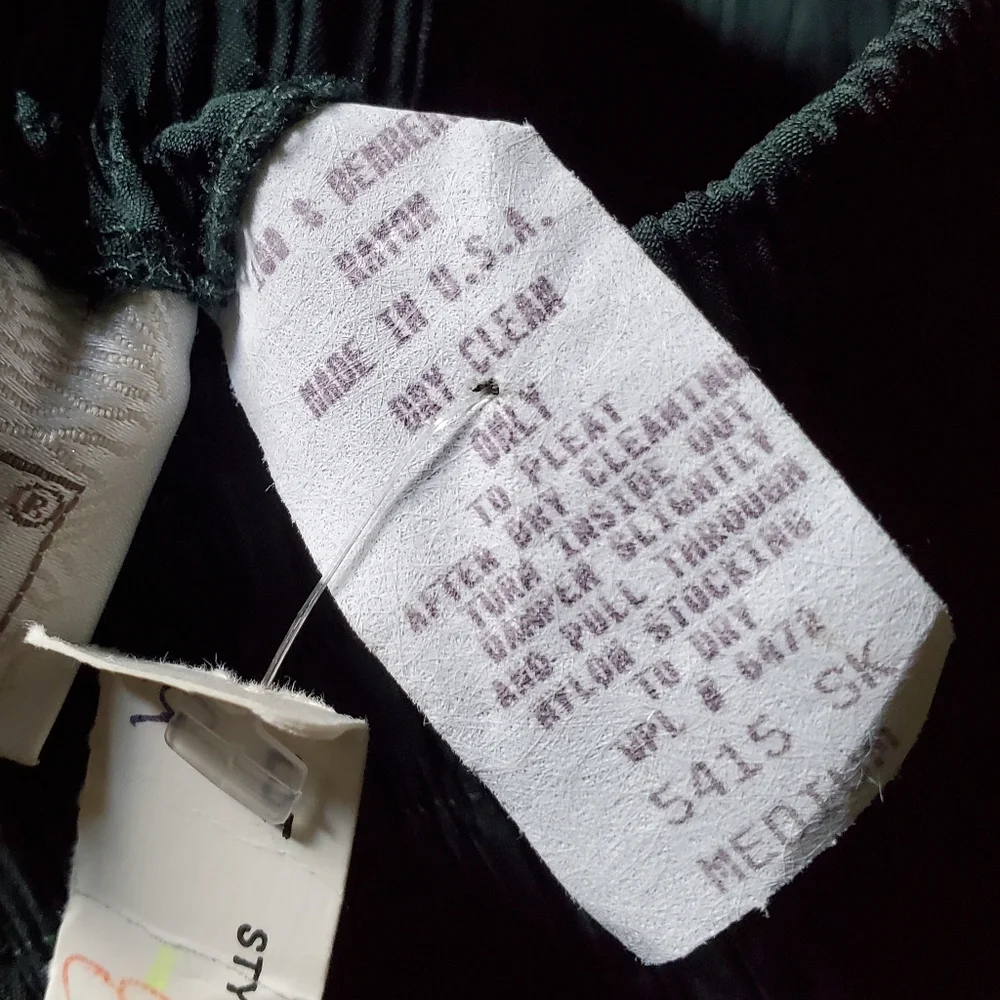 Vintage Niver Emerald Green Tiered A-line Western Skirt - Picture 7 of 9